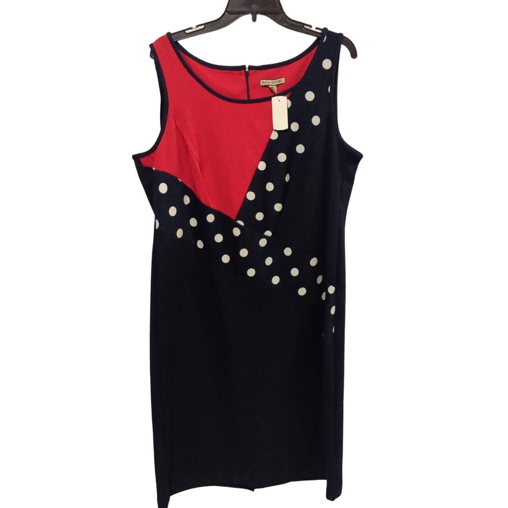 Maya Brooke Sleeveless Dress, NWT, 14W